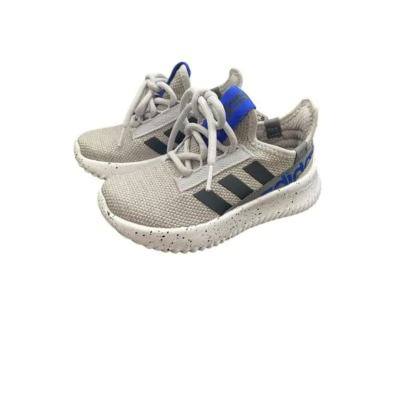 Adidas Kids Kaptir 2.0‎ Running Shoes Sz 11.5K Grey &amp; Blue Mesh Upper