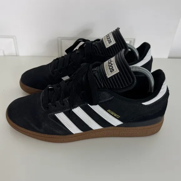 Adidas Men's Black and White Busenitz Shoes