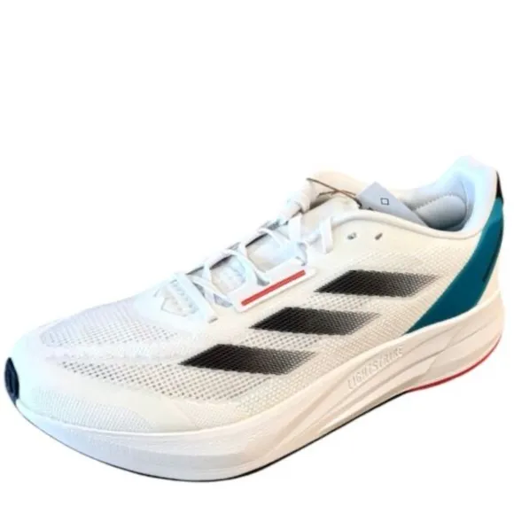 Adidas Mens Duramo Speed White Running Shoes Sneakers Size 11.5