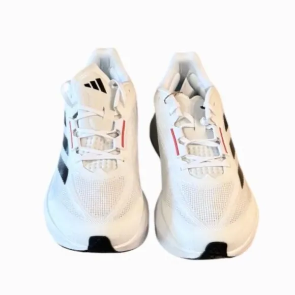 Adidas Mens Duramo Speed White Running Shoes Sneakers Size 11.5