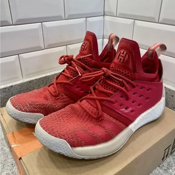 𝅺adidas Men’s Harden Volume 2 Bold Red Shoes Size 9