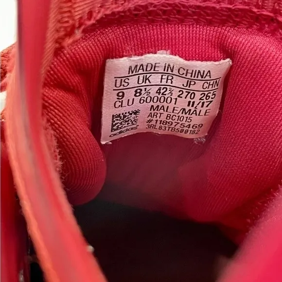 𝅺adidas Men’s Harden Volume 2 Bold Red Shoes Size 9