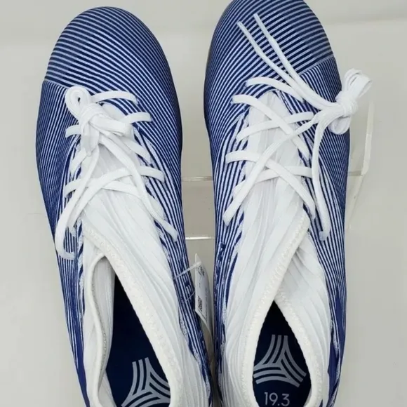 Adidas Men's Nemeziz 19.3 Indoor White Blue Soccer Shoes Size 12 EG7224 New