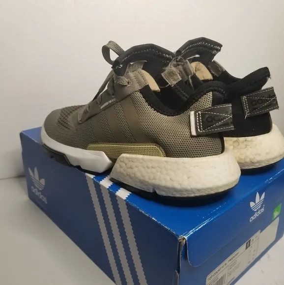 Adidas Men's Olive and Black Sneakers