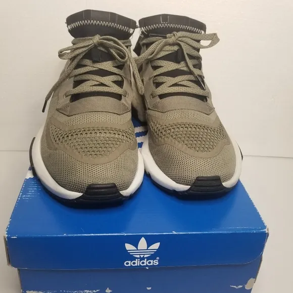 Adidas Men's Olive and Black Sneakers