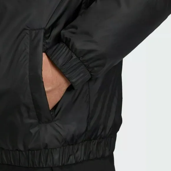 Adidas Men's Outdoor Essentials Al Aire Libre Insulated Black Bomber Jacket