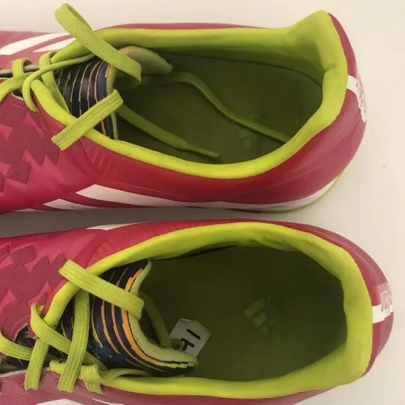 Adidas Mens Size 13 Absolado LZ Indoor soccer Shoes Pink off set side