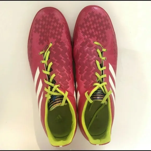 Adidas Mens Size 13 Absolado LZ Indoor soccer Shoes Pink off set side