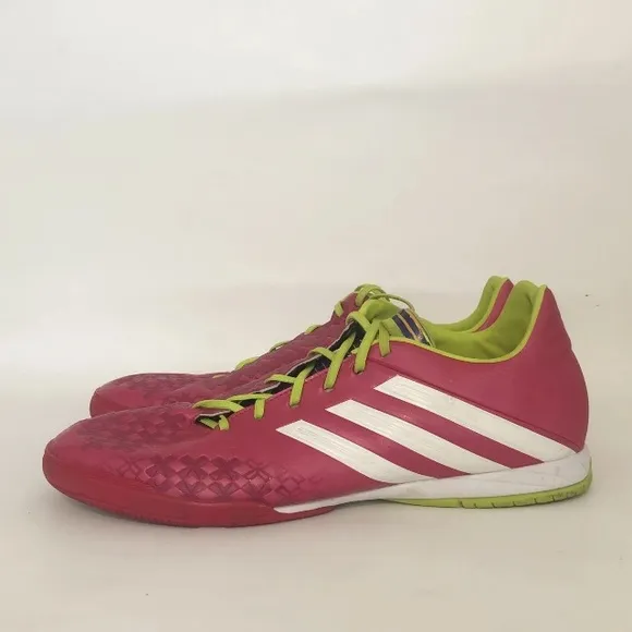 Adidas Mens Size 13 Absolado LZ Indoor soccer Shoes Pink off set side