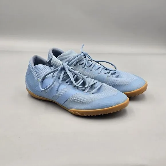 Adidas Men's Size 7 Nemeziz Messi Tango 18.3 IN Ash Blue Gum Indoor Soccer Shoes
