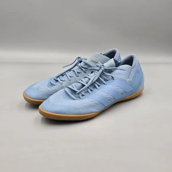 Adidas Men's Size 7 Nemeziz Messi Tango 18.3 IN Ash Blue Gum Indoor Soccer Shoes