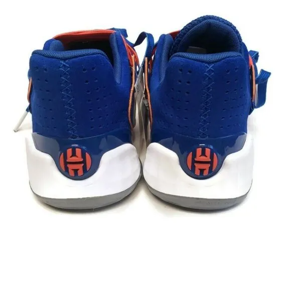 Adidas Mens Size 8 Harden Vol. 4 Basketball Shoes FV4227 Blue Active Orange
