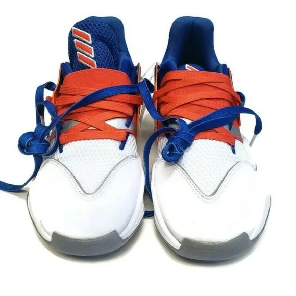 Adidas Mens Size 8 Harden Vol. 4 Basketball Shoes FV4227 Blue Active Orange