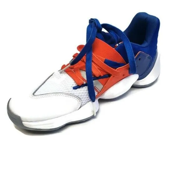 Adidas Mens Size 8 Harden Vol. 4 Basketball Shoes FV4227 Blue Active Orange
