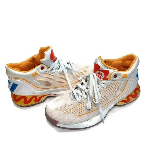 Adidas Mens Size 8.5 D Rose 10 McDonalds Rose Sauce Basketball Shoes FW7592