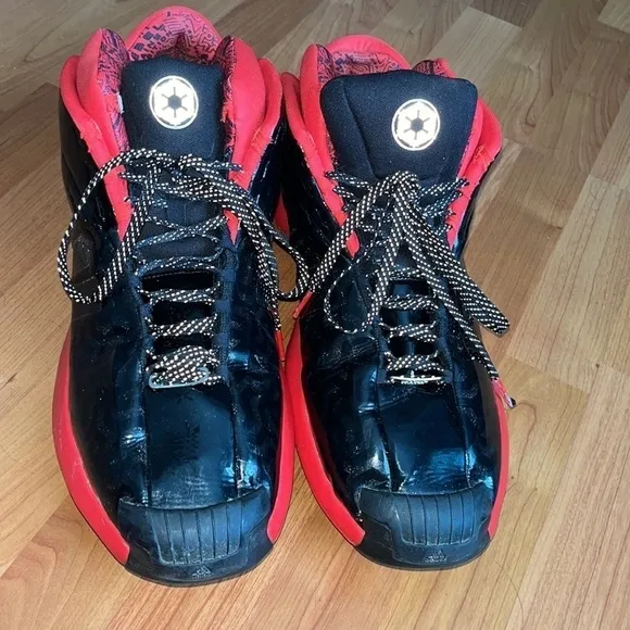 Adidas men’s Star Wars x Crazy 1 Darth Vader red black sneakers Size 19