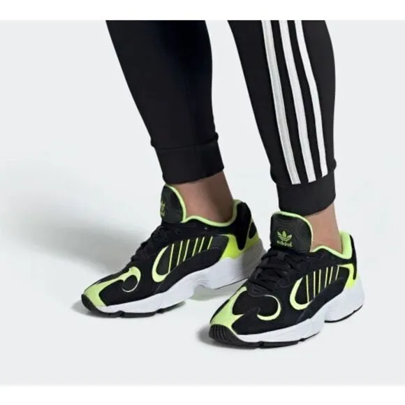 ADIDAS MEN'S YUNG-1 SHOES CORE BLACK SNEAKERS