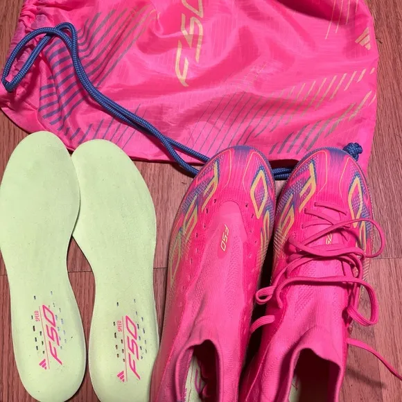 Adidas Neon Pink Soccer Shoes