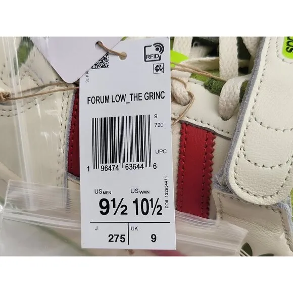 Adidas Originals Forum Low The Grinch Cream 2023 Men Shoes Limited ID3512 Sz 9.5