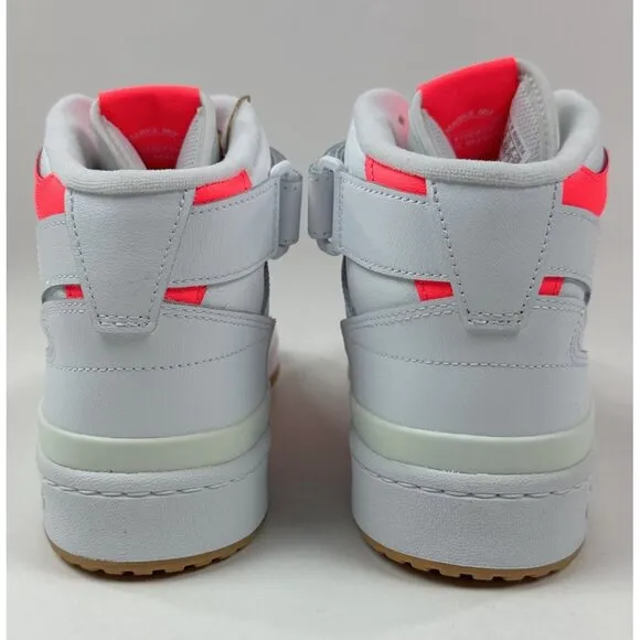 Adidas Originals Forum Mid Womens 9.5 White Turbo Athletic Shoes Sneakers GY3673