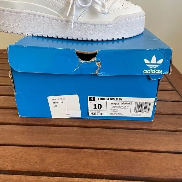 Adidas Originals Forum Bold White Women 10 NWOT