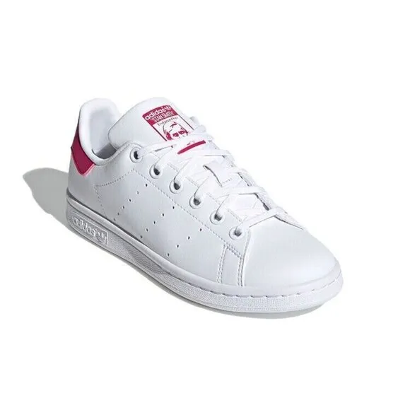 Adidas Originals Stan Smith J White Bold Pink Shoes FX7522 Big Kid's Sz 6 NIB