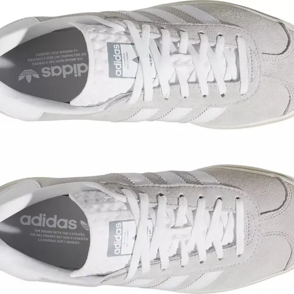 adidas Originals Women's Gazelle Bold Shoes Color Ash Grey_White