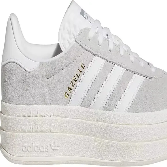 adidas Originals Women's Gazelle Bold Shoes Color Ash Grey_White