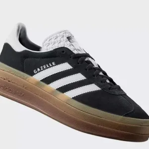 adidas Originals Women's Gazelle Bold Shoes Color Black_White_Gum