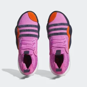 adidas Pink and Orange Athletic Shoes with Bold Toe Cap and Iconic Stripes