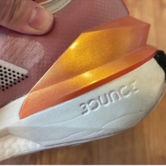 Adidas Pink and White Sneakers with Cushioned Sole