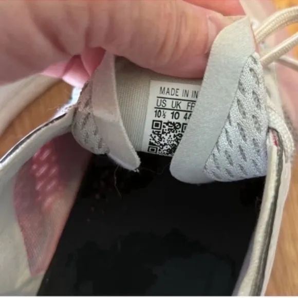 Adidas Pink and White Sneakers with Cushioned Sole