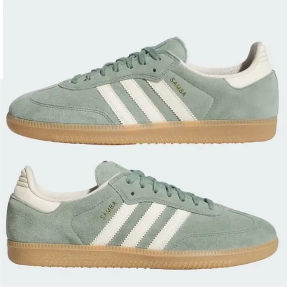 adidas Samba ADV Silver Green / Wonder White / Gold Metallic