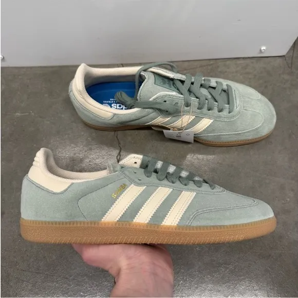 adidas Samba ADV Silver Green / Wonder White / Gold Metallic