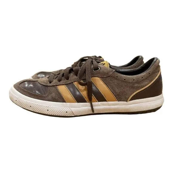 Adidas Samba Vulc Li Soccer Sneakers Brown Suede Leather Low‎ Top Men's Size 9.5