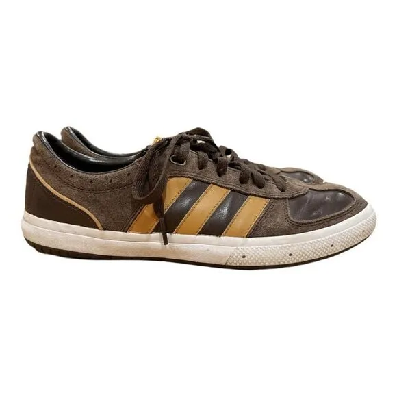 Adidas Samba Vulc Li Soccer Sneakers Brown Suede Leather Low‎ Top Men's Size 9.5
