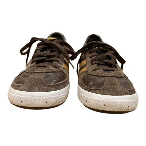 Adidas Samba Vulc Li Soccer Sneakers Brown Suede Leather Low‎ Top Men's Size 9.5