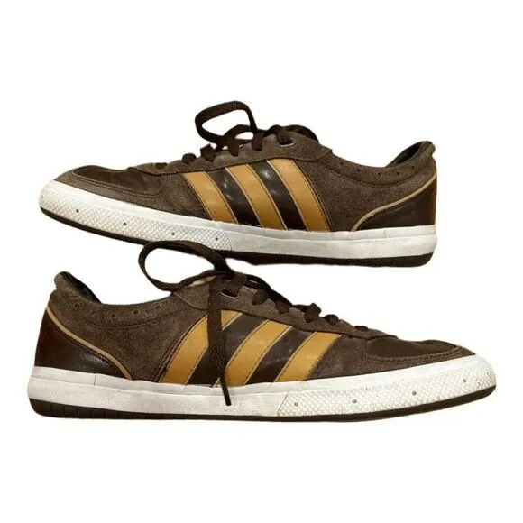 Adidas Samba Vulc Li Soccer Sneakers Brown Suede Leather Low‎ Top Men's Size 9.5