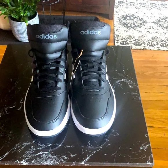 🤍adidas Sneakers Men's Essentials- 416 HOOPS 3.0 MID CLASSIC VINTAGE SHOES-US11