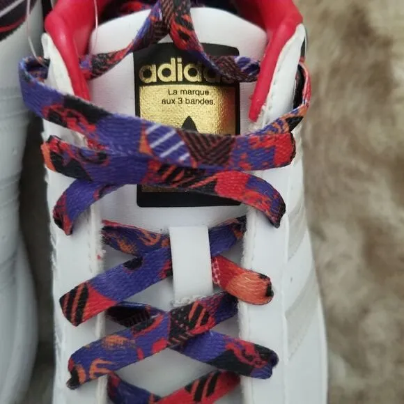 ADIDAS Superstar J &quot;Year of the Ox&quot; Kids Shoes White/Multicolor Size 4.5