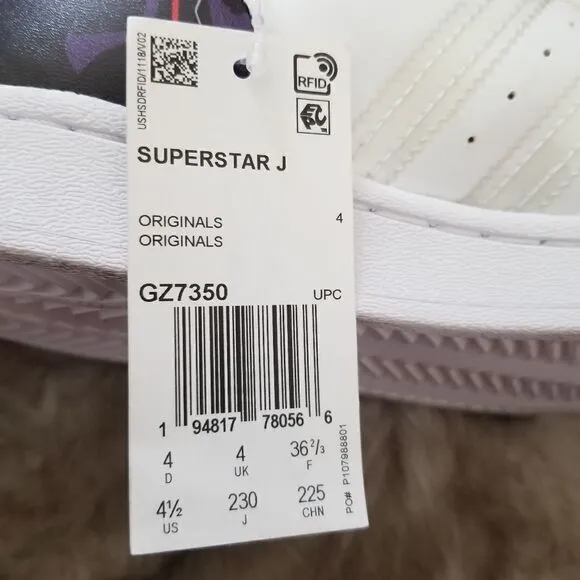 ADIDAS Superstar J &quot;Year of the Ox&quot; Kids Shoes White/Multicolor Size 4.5