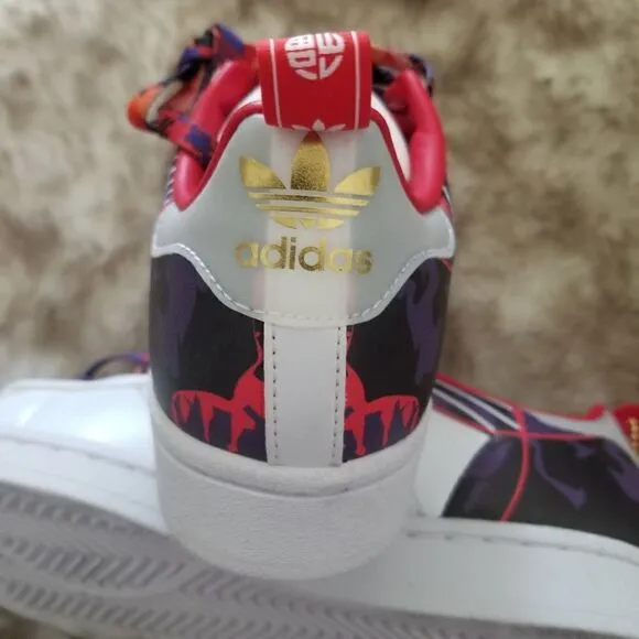 ADIDAS Superstar J &quot;Year of the Ox&quot; Kids Shoes White/Multicolor Size 4.5
