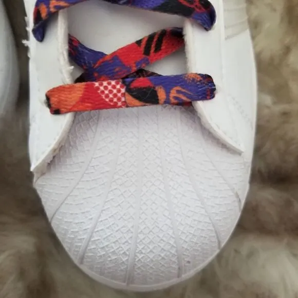 ADIDAS Superstar J &quot;Year of the Ox&quot; Kids Shoes White/Multicolor Size 4.5