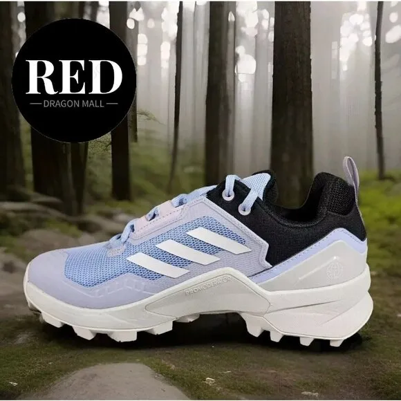 Adidas Terrex Swift R3 Hiking Shoes Blue/Crystal White Coral - Women's Size 8