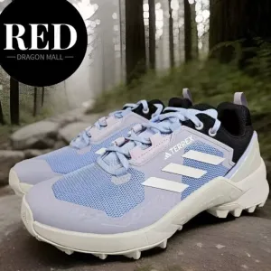Adidas Terrex Swift R3 Hiking Shoes Blue/Crystal White Coral - Women's Size 8