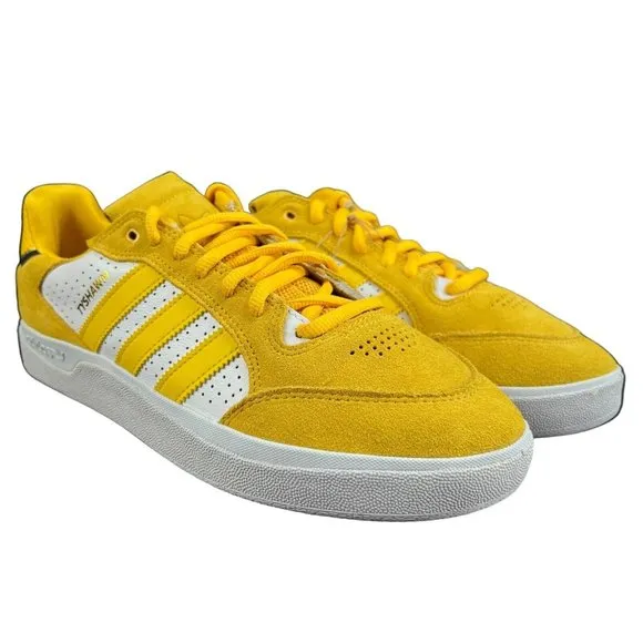 Adidas Tyshawn Low Bold Gold White Coe Black Shoes H06338 Men's Size 11.5