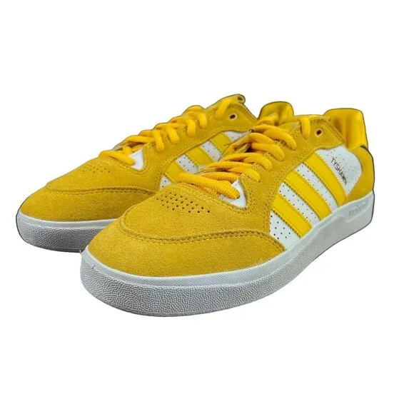Adidas Tyshawn Low Bold Gold White Coe Black Shoes H06338 Men's Size 11.5