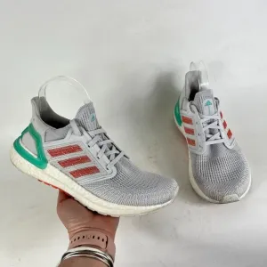 adidas Ultraboost 20 Sneakers Women's 8 Gray White athletic Running Shoes