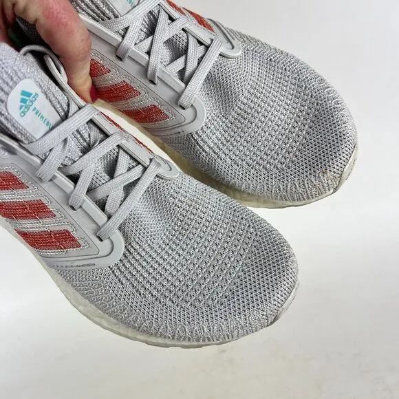 adidas Ultraboost 20 Sneakers Women's 8 Gray White athletic Running Shoes