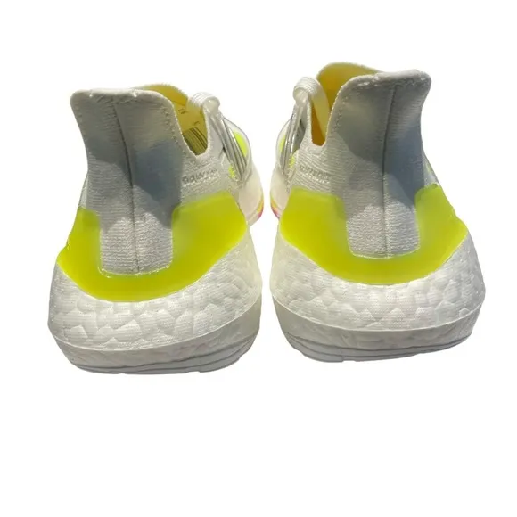 Adidas UltraBoost 21 J White Solar Yellow FZ2929 Pink Black Running Shoes SIZE 4